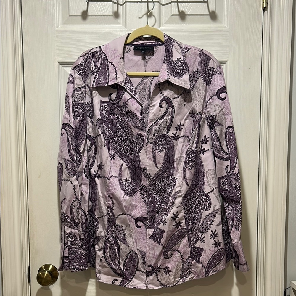 Jones New York women’s 3x zip up blouse